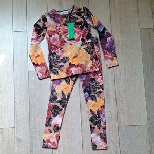 Molo Floral Long Sleeve Top and Leggings Set Size 8